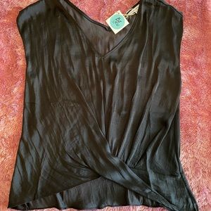 Black crossed blouse